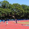 02-Staffellauf der Mädchen (Ida Vogel (1.v.l.), Liana Aigenser (3.v.l.), Svea Mühe (4.v.r.) und Mia Ballauf (1.v.r.))